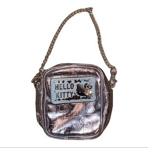 Hello Kitty Metallic Silver Mini Bag Pouch Purse